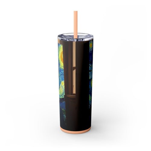 Skinny Tumbler with Straw – 20 oz Stainless Steel Cup