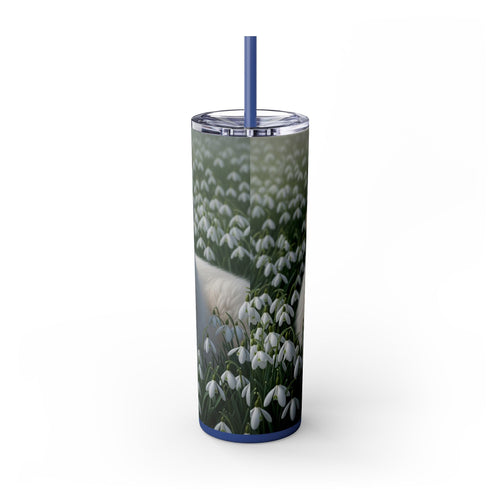 Skinny Tumbler with Straw – 20 oz Stainless Steel Cup