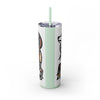 Skinny Tumbler with Straw – 20 oz Stainless Steel Cup