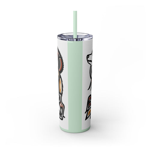 Skinny Tumbler with Straw – 20 oz Stainless Steel Cup