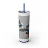 Skinny Tumbler with Straw – 20 oz Stainless Steel Cup