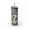 Skinny Tumbler with Straw – 20 oz Stainless Steel Cup