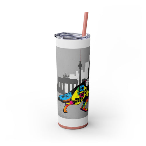 Skinny Tumbler with Straw – 20 oz Stainless Steel Cup