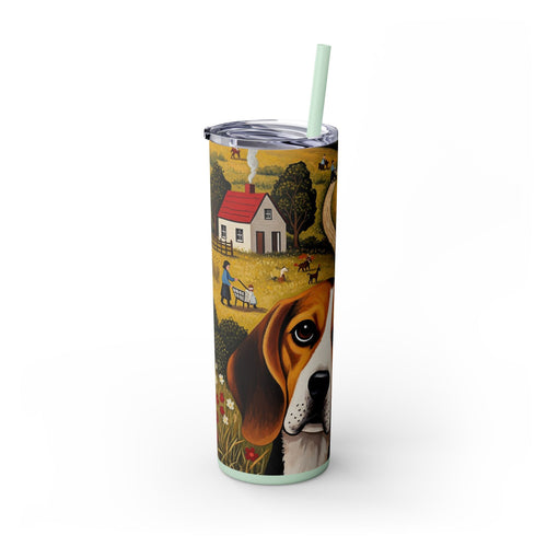 Skinny Tumbler with Straw – 20 oz Stainless Steel Cup