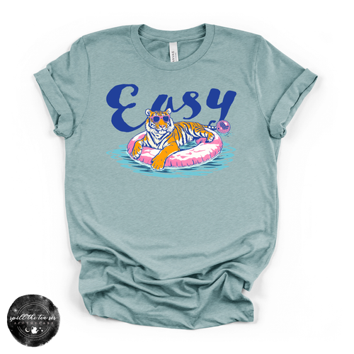 Easy Summer Tee | Retro Tiger Pool Graphic T-Shirt