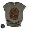 Brown Rose Tee | Vintage Botanical Floral Graphic T-Shirt