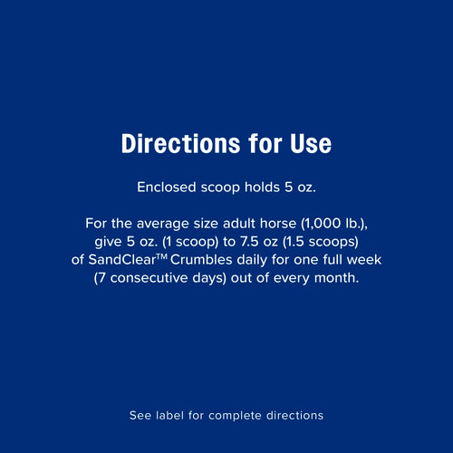 Farnam SandClear Psyllium Crumbles for Horses Digestive Support Sand Colic Risk 3lbs.