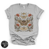 Midnight Garden Moth Tee | Celestial Botanical Moth Graphic T-Shirt