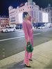 New Professional Pink Ladies Fashion Blazer pants Suit for women