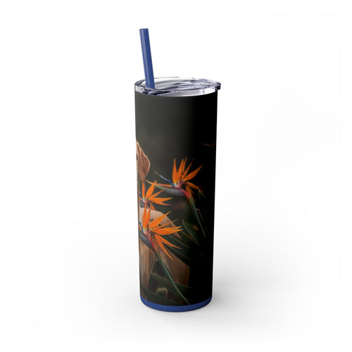 Skinny Tumbler with Straw – 20 oz Stainless Steel Cup