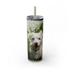 Skinny Tumbler with Straw – 20 oz Stainless Steel Cup