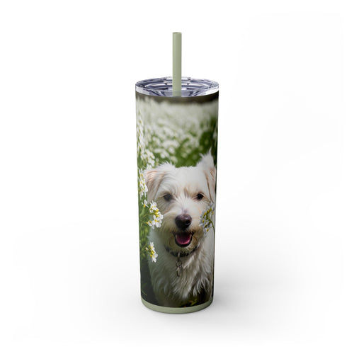 Skinny Tumbler with Straw – 20 oz Stainless Steel Cup