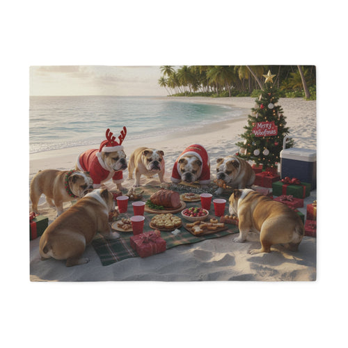 Bulldogs Beach Holiday Picnic Blanket