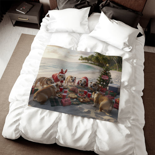 Bulldogs Beach Holiday Picnic Blanket