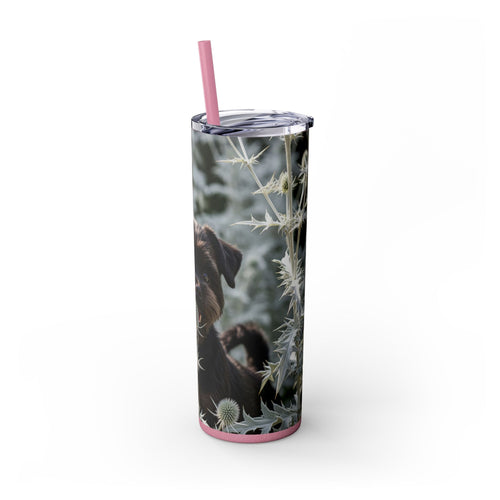 Skinny Tumbler with Straw – 20 oz Stainless Steel Cup