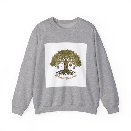 Crewneck Sweatshirt — Embrace Your Path Tree of Life Graphic