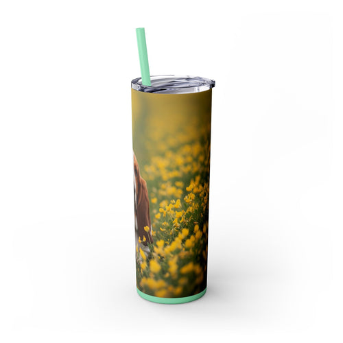Skinny Tumbler with Straw – 20 oz Stainless Steel Cup