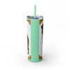 Skinny Tumbler with Straw – 20 oz Stainless Steel Cup