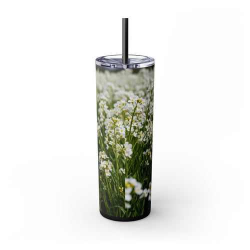 Skinny Tumbler with Straw – 20 oz Stainless Steel Cup