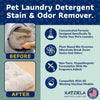 Laundry Detergent Odor Remover HE Washer Friendly Enzyme Based Powder Detergent for Cat Pee, Deodorizer, Urine, Dogs Beds, Dog Drool, Stain Eliminator - 64 Loads