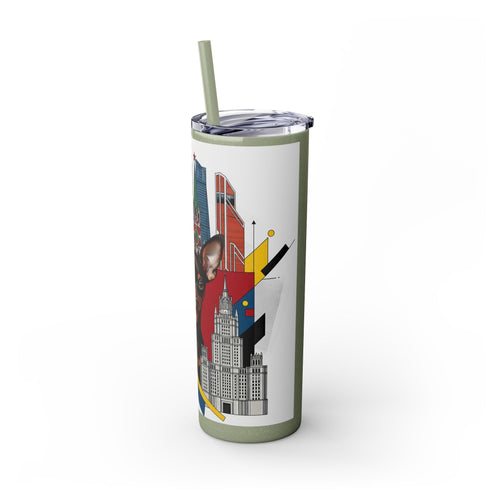 Skinny Tumbler with Straw – 20 oz Stainless Steel Cup