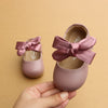 Girls' soft sole princess shoes bow step shoes