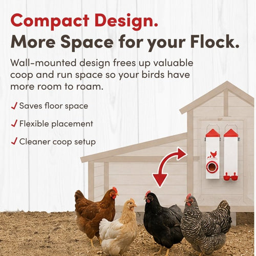 RentACoop Highrise Chicken Waterer and Feeder Set - 10lbs/2 Gal