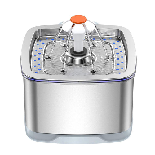 Stainless Steel Smart Pet Water Dispenser with Automatic Circulation and Filtration, Large Capacity Feeder for Cats and Dogs