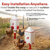 RentACoop Chicken Feeder & Waterer Set– 25lb No-Waste Feeder with 4 Large Ports + 5-Gallon Waterer with Auto-Fill Cups & Horizontal Nipples