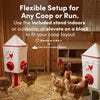 RentACoop 25lb BPA-Free Chicken Feeder with 4 Large Ports and Adjustable Stand - Center Placement