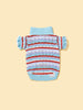 Pet & Me Spring Summer Ocean Blue Ruffle Crochet Short Sleeve Polo Shirt
