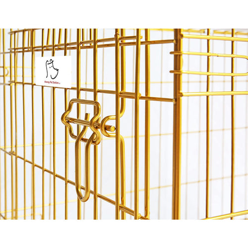 24-42 Collapsible Copper Gold Dog Crate GLD24-42