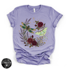 Dragonfly & Moth Rose Tee | Botanical Nature Graphic T-Shirt