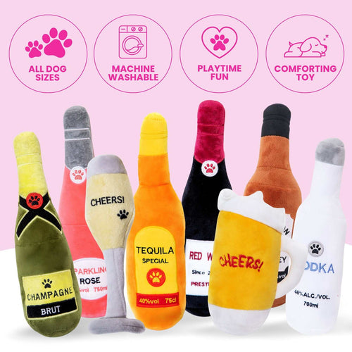 Beer Glass Plush Dog Toy - Glow Pups