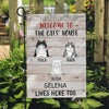 Welcome To The Cat's House Personalized Custom Cat Garden Flag