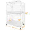 24-30 White Metal Wire Dog Crate DLS2402/DLS3002