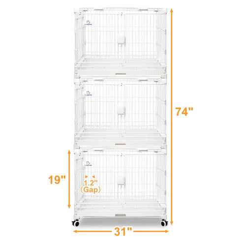 24-30 White Metal Wire Dog Crate DLS2402/DLS3002