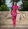 New Sexy Vibrant pink all season Tie-dyed Long Sleeve Slim Fit for Women
