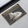 Welcome To The Pet Home Personalized Custom Photo Dogs Cats Pets Doormats C597