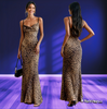 New Sexy Summer leopard print elegant Slim fit Backless Dress