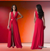 New sexy long Low-cut V-neck High Slit dress for women