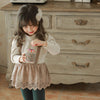 Girls Fake Two-piece Western-style Blouse And Thin Velvet T-shirt