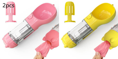 3-in-1 Pet Travel Water Bottle Feeder