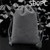 Flannel Drawstring Jewelry Solid Drawstring Pocket