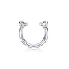 Round Zircon Horseshoe C Bar Nose Ring