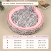 Pink Leopard Plush Bolster Pet Bed