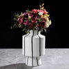 Black And White Striped Ceramic Vase Light Luxury Modern Home