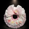Pink White Floral Satin Lace Pet Bib Collar