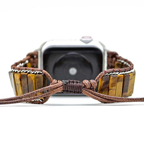 Rectangular Tiger Eye Stone ChainMen's Fashion Heroism Watch Strap Bracelet