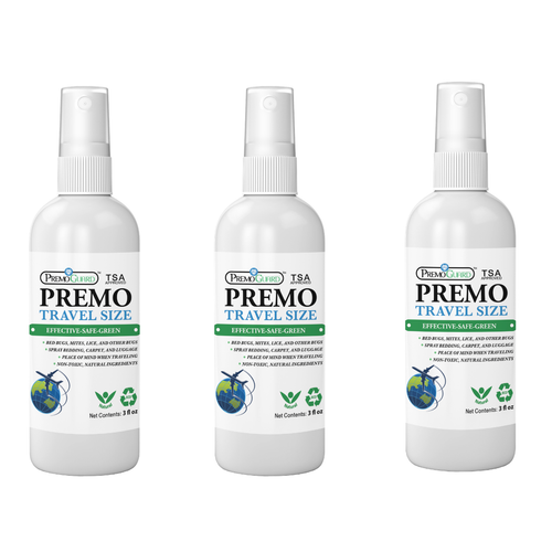Bed Bug & Mite Killer Spray 3 oz 3 Pack | Natural & Non-Toxic | Premo Guard